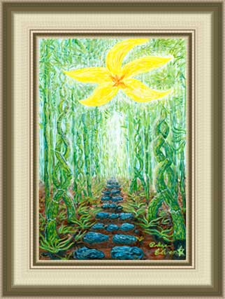 Visionary art, Maui bamboo forest, Hawaii art paintings