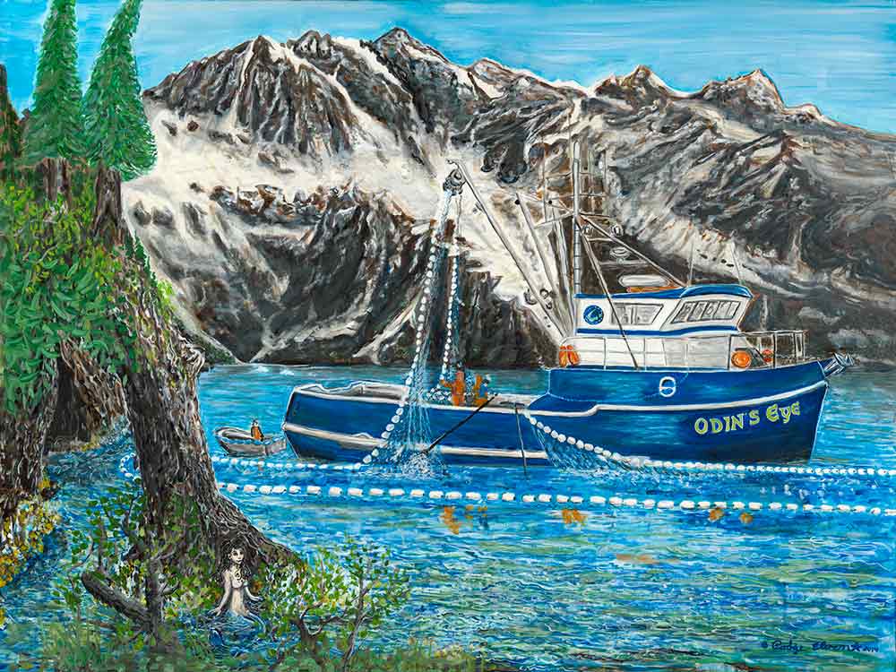 "ODINS EYE" - ORIGINAL OIL PAINTING - ALASKA ART