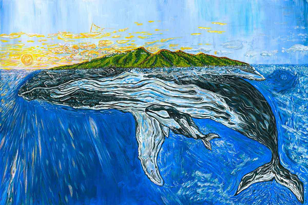 "WHERE THE WHALES GO" *LIMITED EDITION MAUI ART PRINTS"