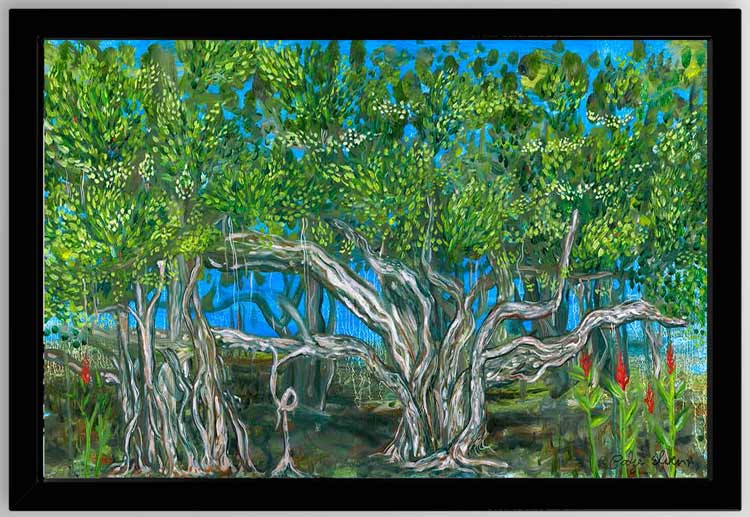 Lahaina Banyan Tree - Framed Hawaii Art Prints