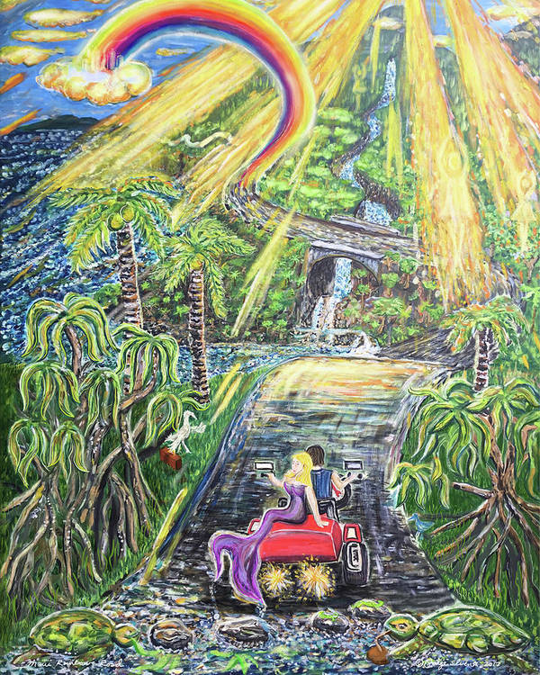 Maui Rainbow Road - Art Print